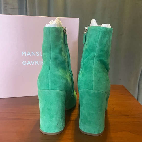 Mansur Gavriel Suede 95mm Ankle Boot - Verde - Picture 4 of 11